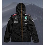 2025 Veste coupe-vent Mercedes-Benz AMG Petronas F1 pour homme