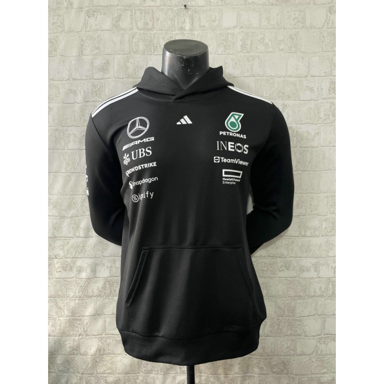 Sweat à capuche adidas Mercedes AMG Petronas F1 2025 Team Noir