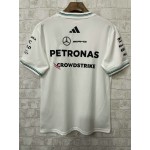 T-Shirt Mercedes AMG Petronas adidas F1 2025 Team Driver Blanc