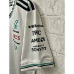 T-Shirt Mercedes AMG Petronas adidas F1 2025 Team Driver Blanc