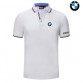 2022 Polo BMW Homme Coton avec Liseré Tricolore au Col et Aux Manches